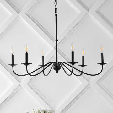 Wicklow 34.75" Bohemian Farmhouse Iron LED Chandelier